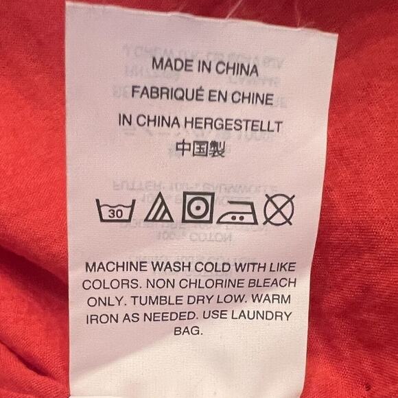 J.Crew Size 14 100% Cotton Flutter Sleeve Eyelet Shift Dress Bright Coral - Picture 11 of 11